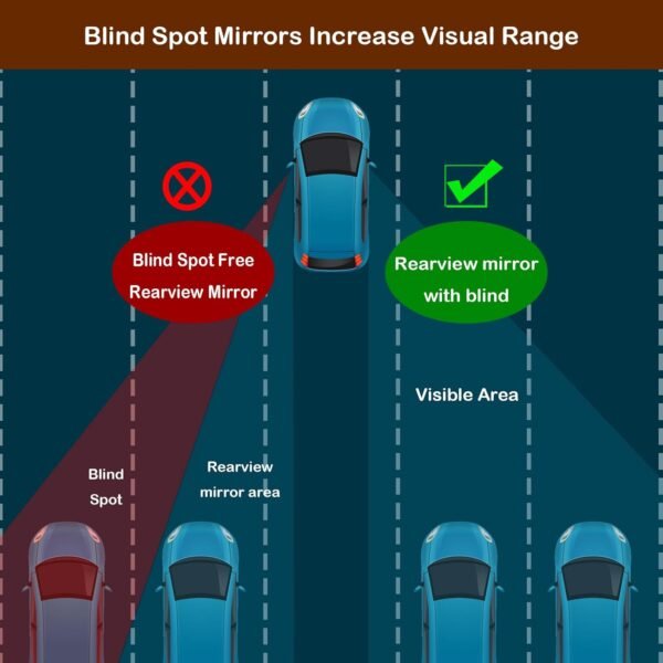 Blind Spot Mirror 2 Pack Heart Shaped Car Side Blindspot Mirrors
