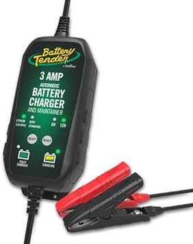 Battery Tender 3 AMP Battery Charger and Maintainer Automotive Switchable 12V or 6V Smart Automatic for Cars SUVs and Trucks Lead Acid AGM Gel Lithium Battery Charger 0220202COS