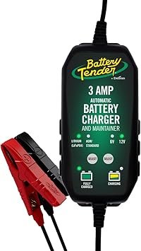 Battery Tender 3 AMP Battery Charger and Maintainer Automotive Switchable 12V or 6V Smart Automatic for Cars SUVs and Trucks Lead Acid AGM Gel Lithium Battery Charger 0220202COS