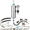 Fuel Injector Cleaner Tool Kit 1000ML 150PSI DisassemblyFree Fuel Injection System Cleaner Pressure Adjustment Fuel Injector Cleaning Machine with 20PC Adapter for Gasoline Car ThrottleIntake System