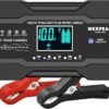 NEXPEAK 10Amp Car Battery Charger 12V and 24V Smart Fully Automatic Battery Trickle Charger Maintainer wTemp Compensation for Truck Motorcycle Lawn Mower Boat Marine Lead Acid Batteries