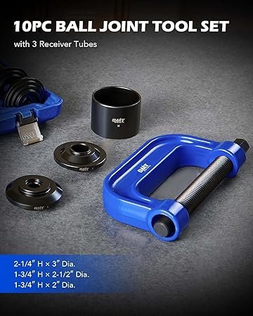 Orion Motor Tech Ball Joint Press Kit Heavy Duty Ball Joint Removal Tool Kit with 4x4 Adapters for Most 2WD and 4WD Cars and Light Trucks