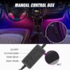 Nilight 72 LED USB Interior Strip Lights Dream Color RGBIC 12V DC with App RF Remote Control Multicolor Footwell Under Dash Chasing Inside Light Kits 2 Lines Music Sync Mode for Cars Truck ATV UTV
