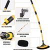 Car Wash Brush with Long Handle 55 cm Car Wash Mop Car Wash Kit Mitt Retractable Bent Pole Car Wash Brush for Cars RV Truck Boat