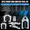 8MILELAKE 5 in 1 Ball Joint Separator Pitman Arm Puller Heavy Duty Tie Rod End Remover Front End Service Tool Set for Car SUV Light Truck