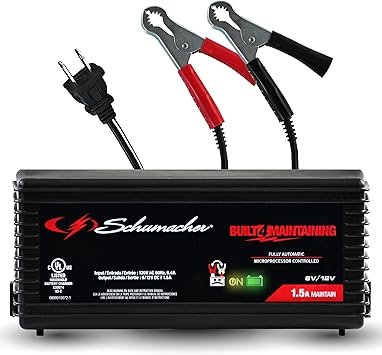 71YphweXq9L._AC_SY355_.jpg Schumacher Electric Battery Charger and Maintainer SC1355 3in1 Fully Automatic 1.5 Amps 6 Volt and 12 Volt for Motorcycle Power Sport Car and Marine Batteries