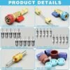 71YrHKxB5IL._AC_SY355_.jpg 31Pcs R134A Valve Core Quick Remover Installer Tool Set High Low Pressure AC Valve Core Removal Tool with R134A Valve Core AC Service Port Cap Valve Stem Kit for Refrigerant Air Conditioner System