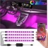Car Led Lights Interior with Smart APP Control Sync MusicDIY ModeMulticolor led Car Interior Light Kits5V USB Led Lights for Cars Trucks SUVs