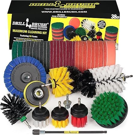 Household Cleaning Kit Drill Brush Set Car Cleaning Kit Attachment Brushes for Power Tools Variety Scrub Brush Set Toilet Brush Cleaning Detailing Brush Set Grout Brush Clean Bathtub